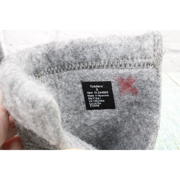LL Bean Toddler Gray Wool Winter Boot Liners Warm Inserts Size 9 - Picture 6 of 8